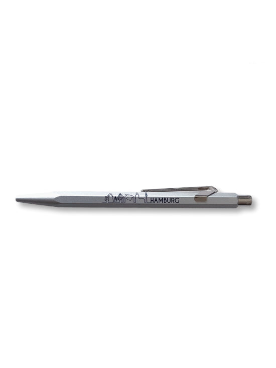Kugelschreiber 849 "Hamburg", COLORMAT-X silber - exklusiv bei Otto F.K. Koch - Otto F. K. Koch