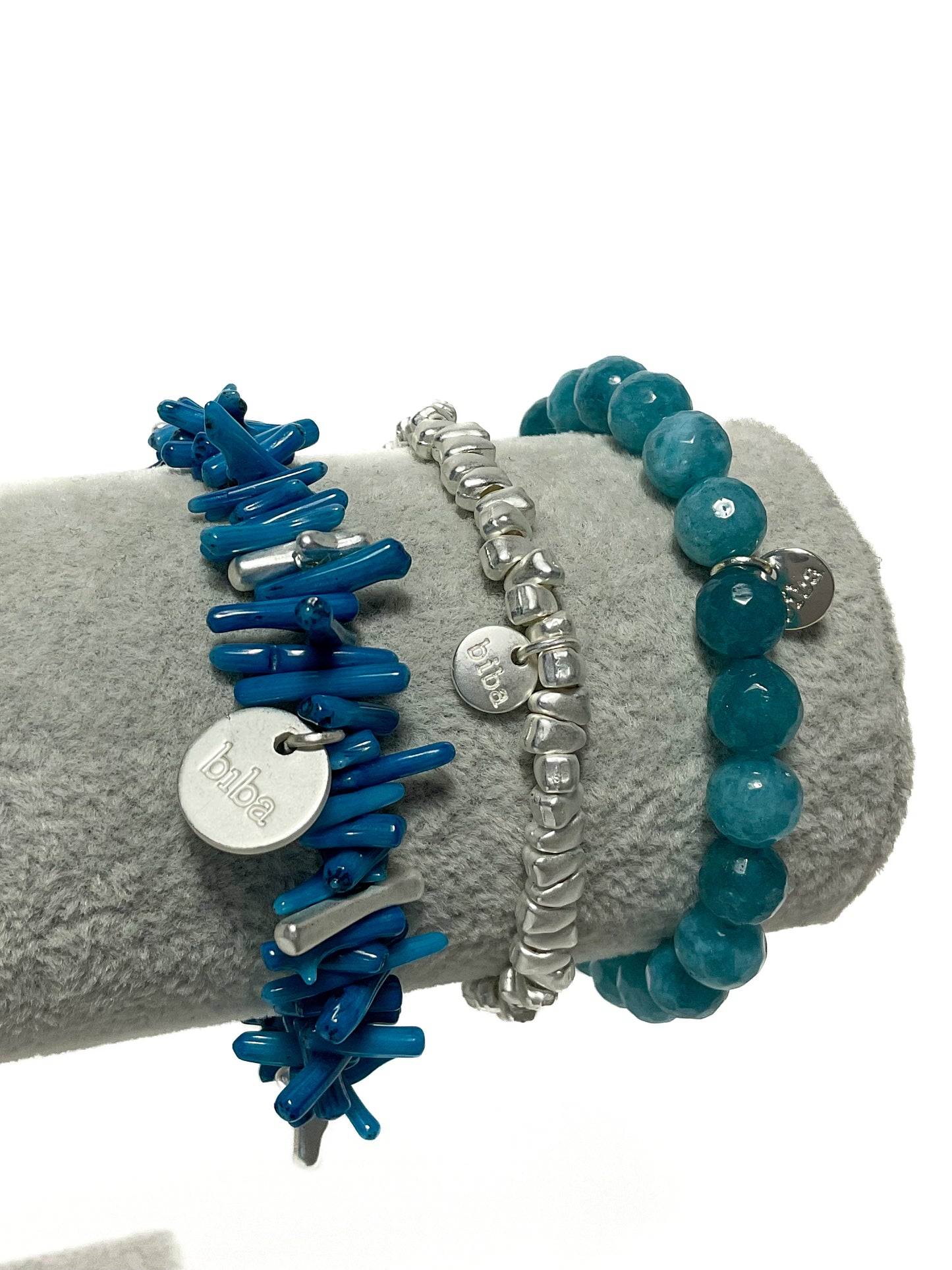 Biba Armband-Set Blau & Silber - Ottofkkoch