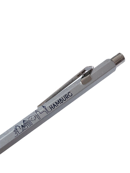Kugelschreiber 849 "Hamburg", COLORMAT-X silber - exklusiv bei Otto F.K. Koch - Otto F. K. Koch