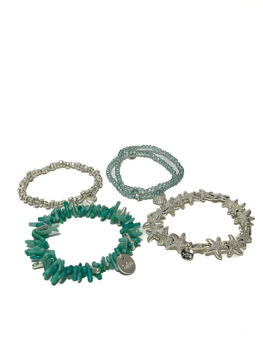 Biba Armband-Set Türkis & Silber - Ottofkkoch