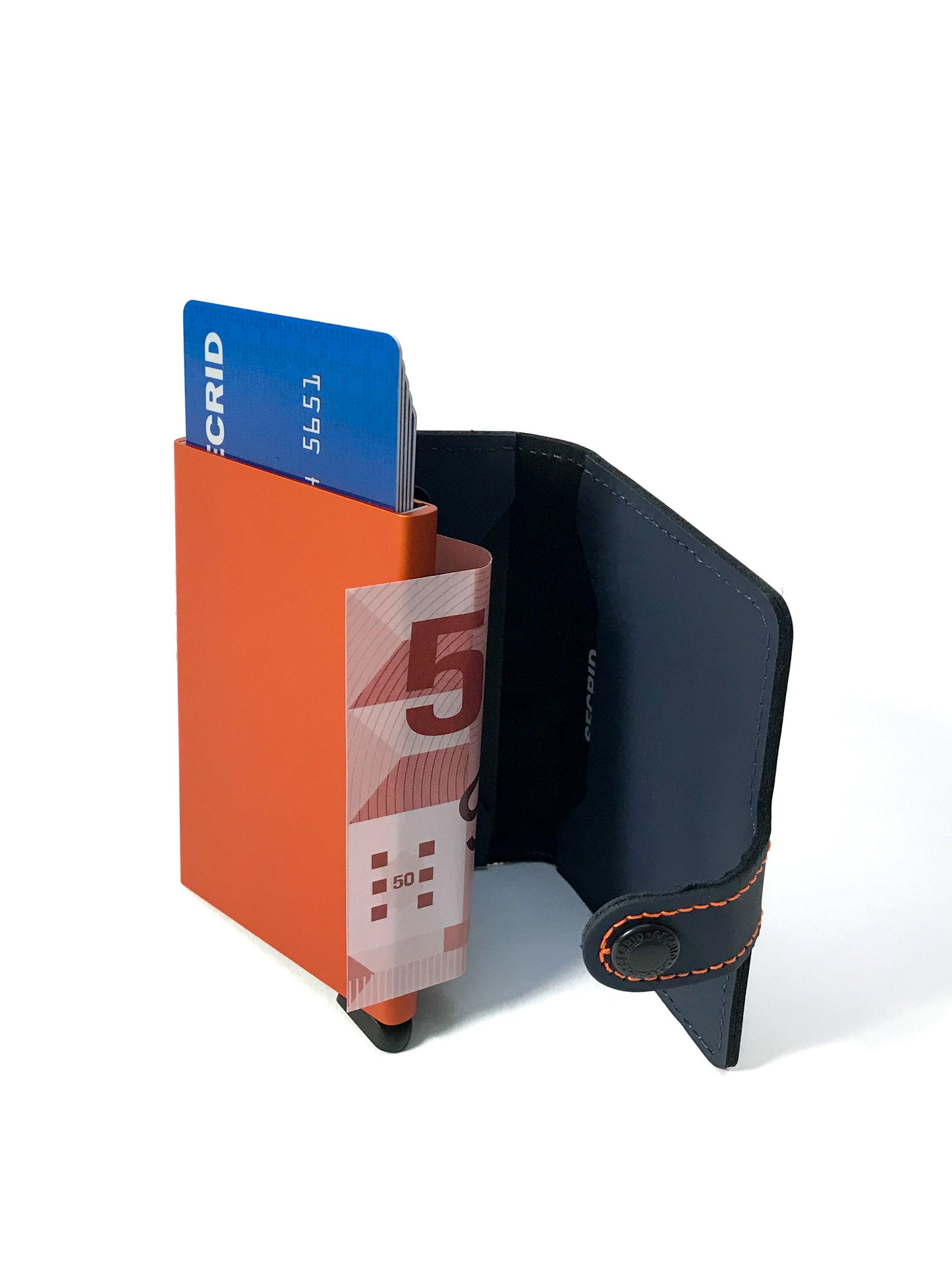 Brieftasche "Miniwallet" Matte Nightblue & Orange - Ottofkkoch